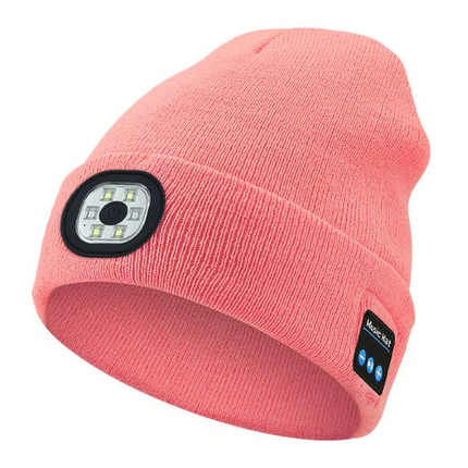 Bluetooth Beanie with LED Light, Knit Beanie with Headphones and Mic – image 5