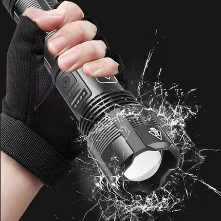 Rechargeable Flashlight, EDC Flashlight with Zoom and 5 Modes, Waterproof Pocket Flashlight, Mini LED Torch for Camping