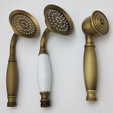 Handheld Shower Head with Hose Option, Gold Shower Head Metal – image 8