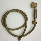 Gold / Shower heads & hose & wall pedestal