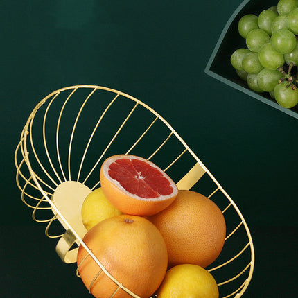 Wrought Iron Fruit Basket with Detachable Plate | Stylish Nordic Design for Organizing and Displaying Fruits and Vegetables