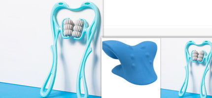 Six-Wheel Neck Massager Roller Tool with Dual Soft Balls | Dynamic Massage for Neck Relief and Relaxation