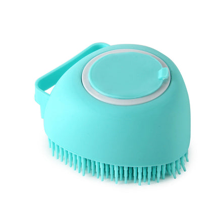 Silicone Dog Bath Brush with Shampoo Dispenser | Gentle Massage Tool for Effective Pet Cleaning