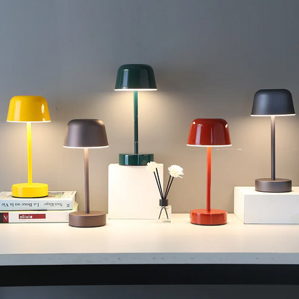 Dimmable Table Lamp with Rechargeable Design and 3 Light Settings | Modern Metal Lamp for Eye Comfort and Ambiance