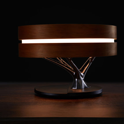 Wireless Charging Lamp with Bluetooth Speaker & Customizable Lighting | Stylish Decor for Enhanced Music Experience