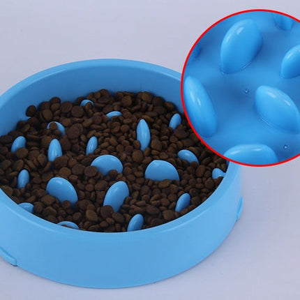Pet Slow Food Bowl with Progressive Design | Reduces Choking and Digestive Issues for Cats and Dogs