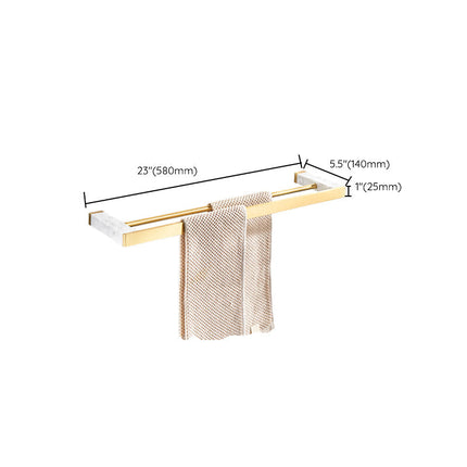 Brushed Brass Bathroom Accessory, Double Towel Bar – image 37