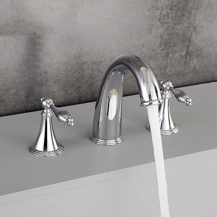 Widespread Bathroom Faucet with 2 Lever Handles, Bathroom Sink Faucet with Aerator – image 12