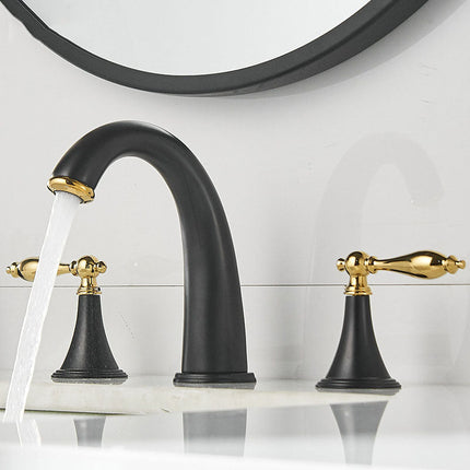 Widespread Bathroom Faucet with 2 Lever Handles, Bathroom Sink Faucet with Aerator – image 20