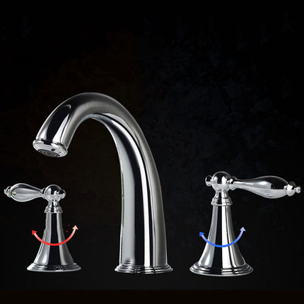 Widespread Bathroom Faucet with 2 Lever Handles, Bathroom Sink Faucet with Aerator – image 24