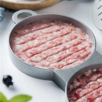 Aluminum Alloy Burger Press Tool Kit with Non-Stick Mold | Effortless Burger Shaping and Easy Cleanup