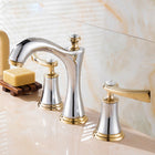 Bathroom Faucets, Centerset Bathroom Sink Faucet with 2 Handles, 3 Hole Copper Faucet with Aerator and Low Arc Spout