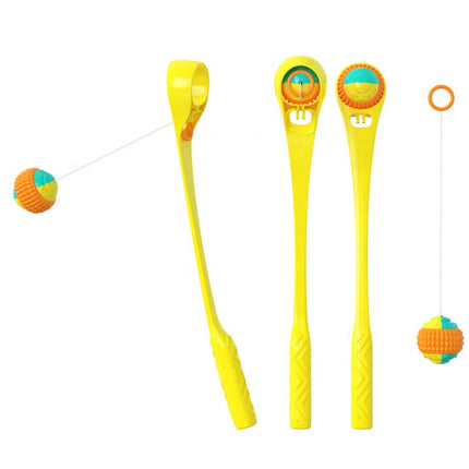 Multifunction Sport Ball Pet Toy with Interactive Features | Durable Plastic Throwing Toy for Active Playtime