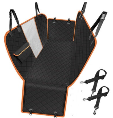 Dog Car Seat Cover with Waterproof Material & Anti-Skid Design | Visual Net Windows for Pet Comfort and Safety