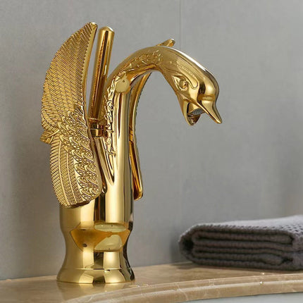 Bathroom Basin Faucet, Brass Bathroom Sink Faucet Hot and Cold Water – image 21