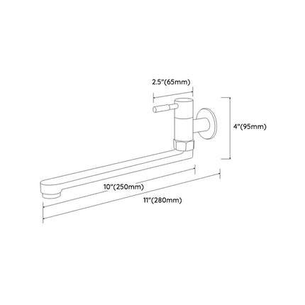Pot Filler Faucet, Wall Mount Faucet with Swivel Spout – image 19