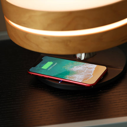 Wireless Charging Lamp with Bluetooth Speaker & Customizable Lighting | Stylish Decor for Enhanced Music Experience