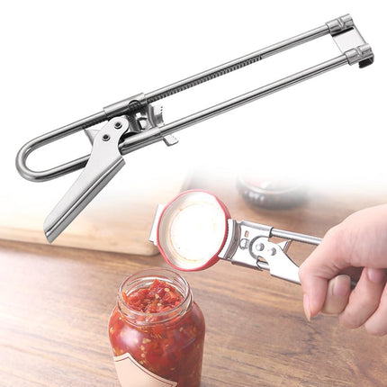 Adjustable Bottle Opener with Ergonomic Handle | Versatile Kitchen Tool for Effortless Lifting of Lids and Caps