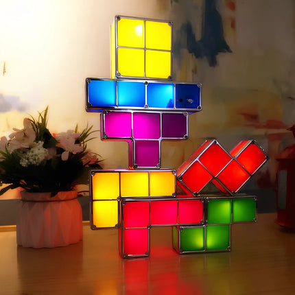 Stackable LED Lighting Blocks Set with Interactive Glow | Creative Customizable Display for Modern Home Decor
