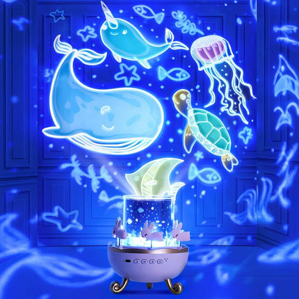 Projection Light with Fairy Tale Scenes & Lullabies | Soothing Night Sky for Kids' Bedtime Adventure