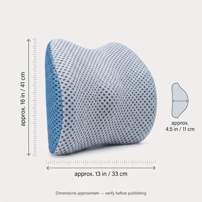 Lumbar Pillow for Office Chair and Car Seat, Memory Foam Lumbar Support Pillow