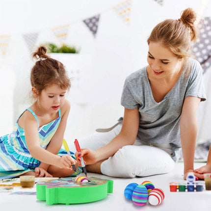 Easter Egg Decorating Kit, Spinning Egg Decorator with 8 Pens and 3 Plastic Easter Eggs – image 8