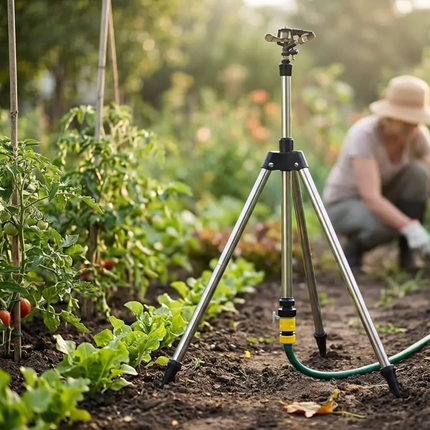 Lawn Sprinkler with Tripod, 360 Degree Rotating Water Sprinkler for Yard – image 8