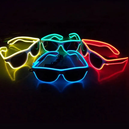 Neon Glasses with LED Lighting Modes | Colorful Tech Accessory for Parties and Events