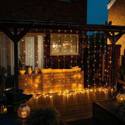 Fairy Curtain with 300 LED Lights & 8 Lighting Modes | Enchanting Decor for Cozy Indoor and Outdoor Ambiance