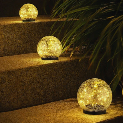 Solar-Powered Garden Light with Automatic Dusk Sensor | Waterproof Orb for Warm White Illumination