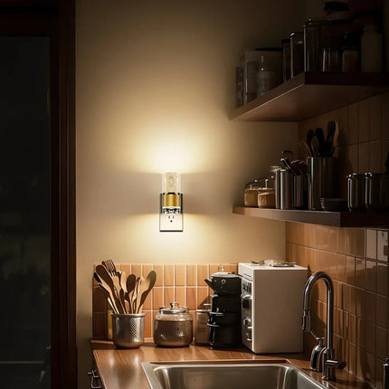 Sculptural Night Light with Automatic Dimming & Warm Glow | Elegant Acrylic Design for Cozy Ambiance