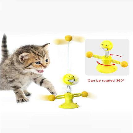 Interactive Cat Toys, Spring Cat Toy with Suction Cup and Rotating Balls – image 6
