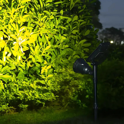 Solar Powered Garden Spotlight with 9 Color Options | Automatic Dusk-to-Dawn Lighting for Outdoor Spaces