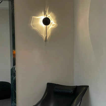 Adjustable Wall Sconce with Ripple Projection | Modern Aluminum & Stainless Steel Fixture for Ambient Lighting