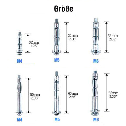 Drywall Anchors with Screws, Metal Hollow Wall Anchors – image 7