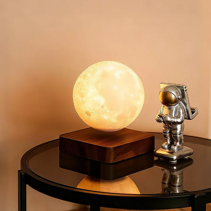 Levitating Lamp with Magnetic Rotation and Realistic Planet Design | Ambient Glow for Cosmic Home Decor