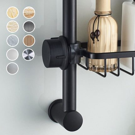 Shower Caddy No Drill, Aluminum Bathroom Shelf with Hooks