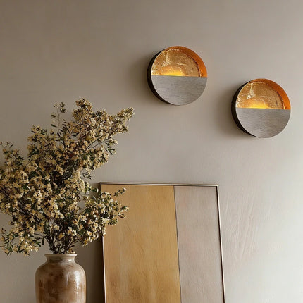 Eclipse Wall Candle Holder with Sculptural Design | Handcrafted Iron Decor for Luxurious Ambient Lighting