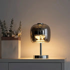 Modern Table Lamp with Dimmable Lighting and USB Power | Premium Iron and Glass Design for Ambient Atmosphere