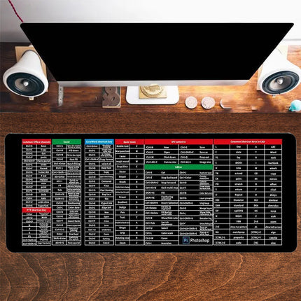 Large Mouse Pad with Office Shortcut Keys – image 5