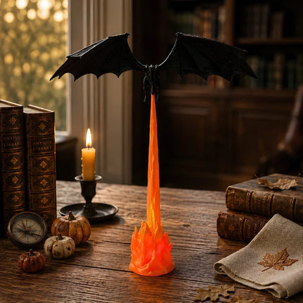 Dragon Night Light, 3D Printed Dragon Statue, Fire Breathing Dragon with Light Beam Flames – image 12