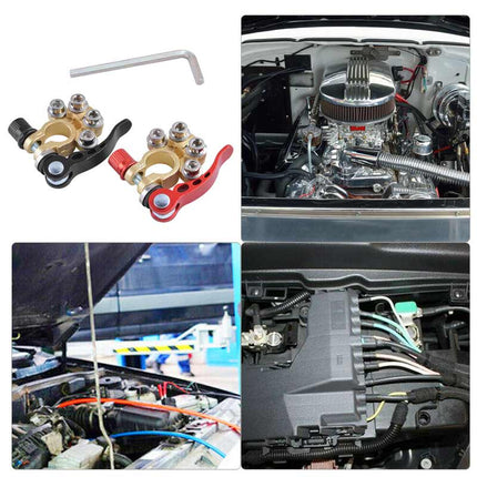 Car Battery Terminals, Brass Battery Post Connector with Quick Release Handle – image 5