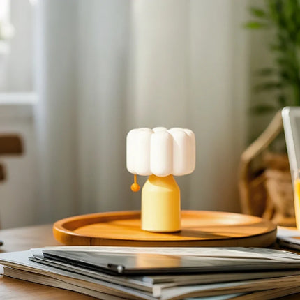 Cloud-Soft Touch Control Table Lamp with Rechargeable Battery | Portable Cozy Lighting for Any Space