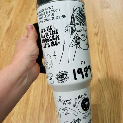 Stainless Steel Tumbler with Handle and Straw, Insulated Travel Mug – image 4