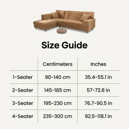 Couch Covers, Velvet Stretch Sofa Cover for 1 to 4 Seater – image 7