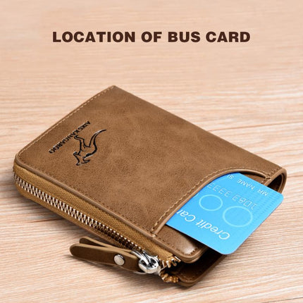 Mens Zipper Wallet, Card Holder Wallet with Cash Pocket – image 5