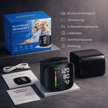 Home Blood Pressure Monitor, Wrist BP Monitor with Touch Screen – image 7