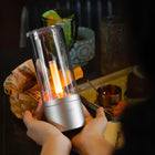 Dimmable Table Lamp with Clear Glass Body | Modern Lighting for Cozy Atmosphere