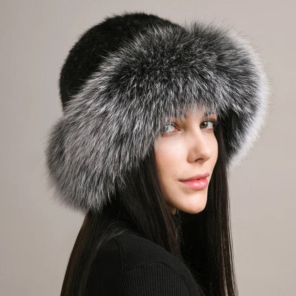 Winter Hats for Women, Real Mink Fur Hat – image 4