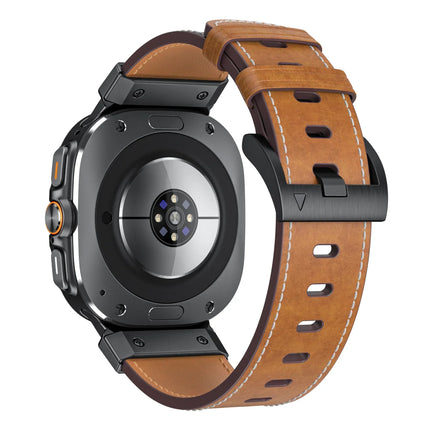 Leather Watch Band for Samsung Galaxy Watch Ultra, Tactical Samsung Watch Band